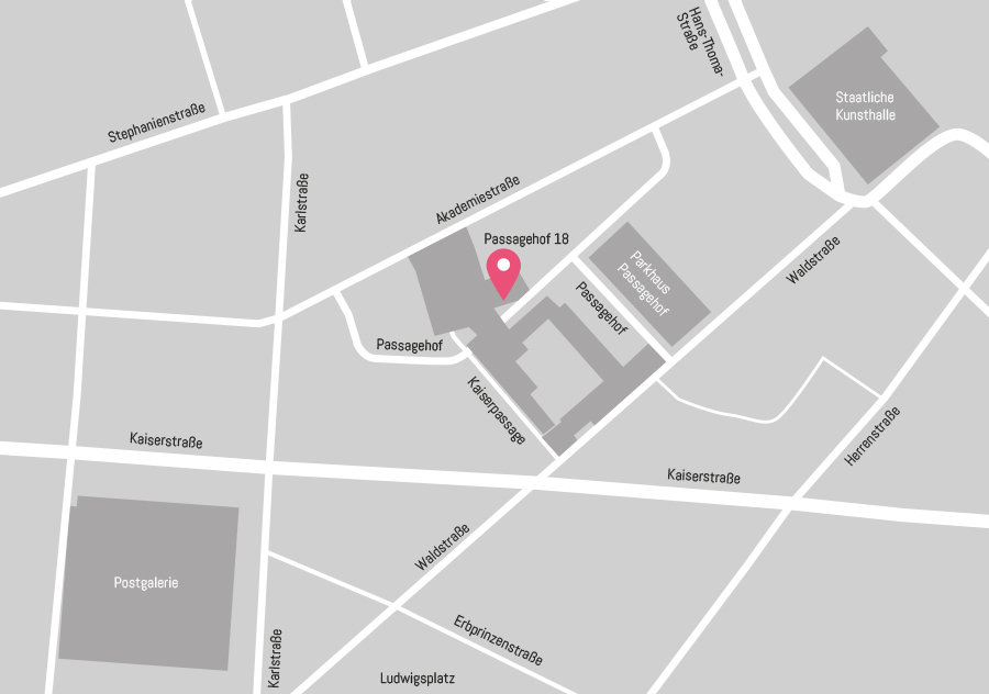Karte Passagehof 18 Karlsruhe · Antonella Ronconi